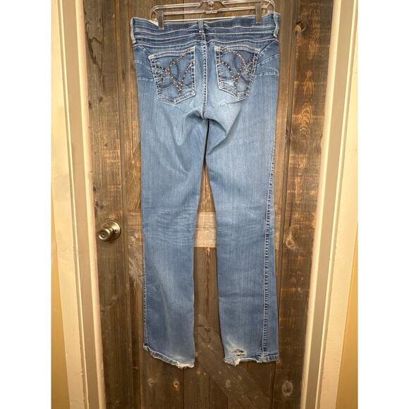 Wrangler Women's Q-Baby Ultimate Riding Jeans Size 9/10 x 36 Medium Wash - Picture 3 of 9